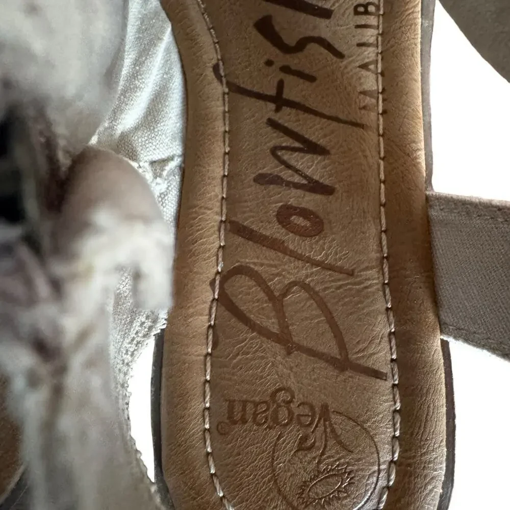 Blowfish Malibu Blush Pink Ankle Strap Zip Up High Top Sandals Women’s 6.5 NEW